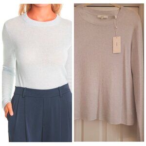 Vince Slim Fit Long Sleeve Cashmere Sweater, HEATHER POWDER BLUE, Size L, NWT